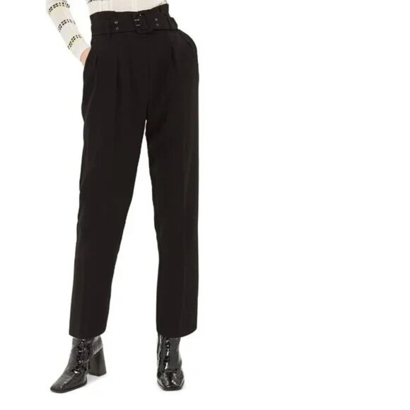 TOPSHOP Ayla Belted Eyelet Trouser - Picture 1 of 8